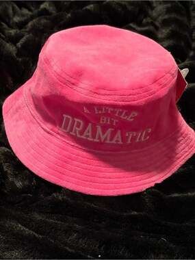 Claire's Hot Pink Bucket Hat "A Little Bit Dramatic"
